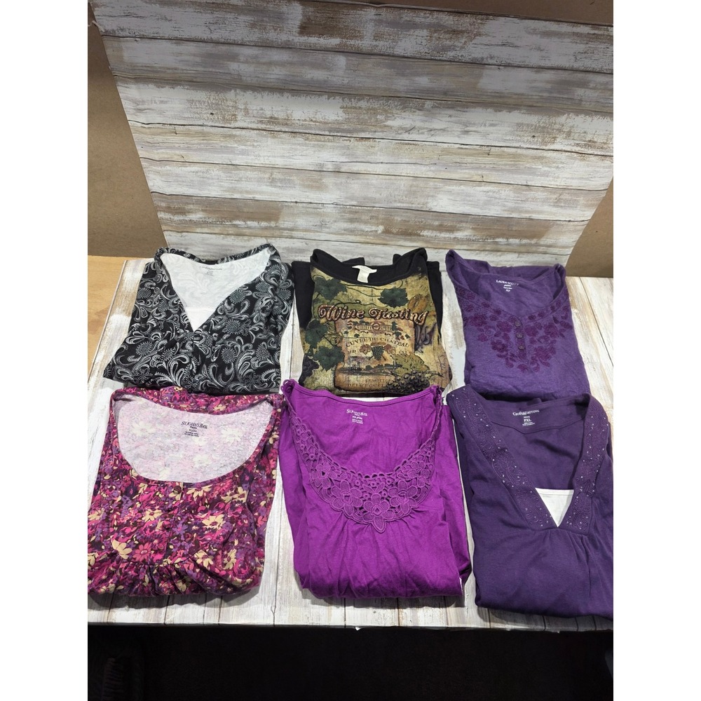 Womens Croft & Barrow Laura Scott St Johns Bay Tops Assorted Bundle Lot Size XLP